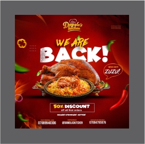 quality restaurant food flyer printing in lagos nigeria